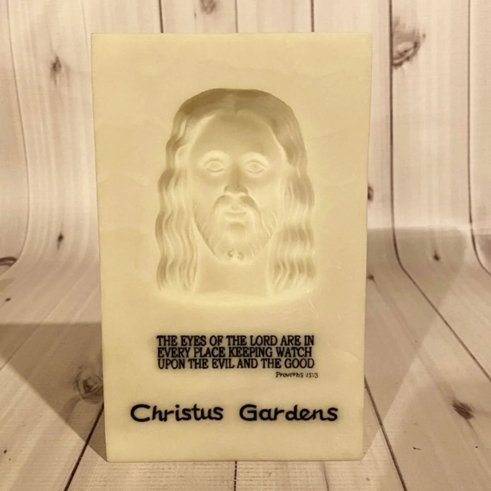 Christus Gardens Jesus Always Watching Plaque Proverbs 15:3